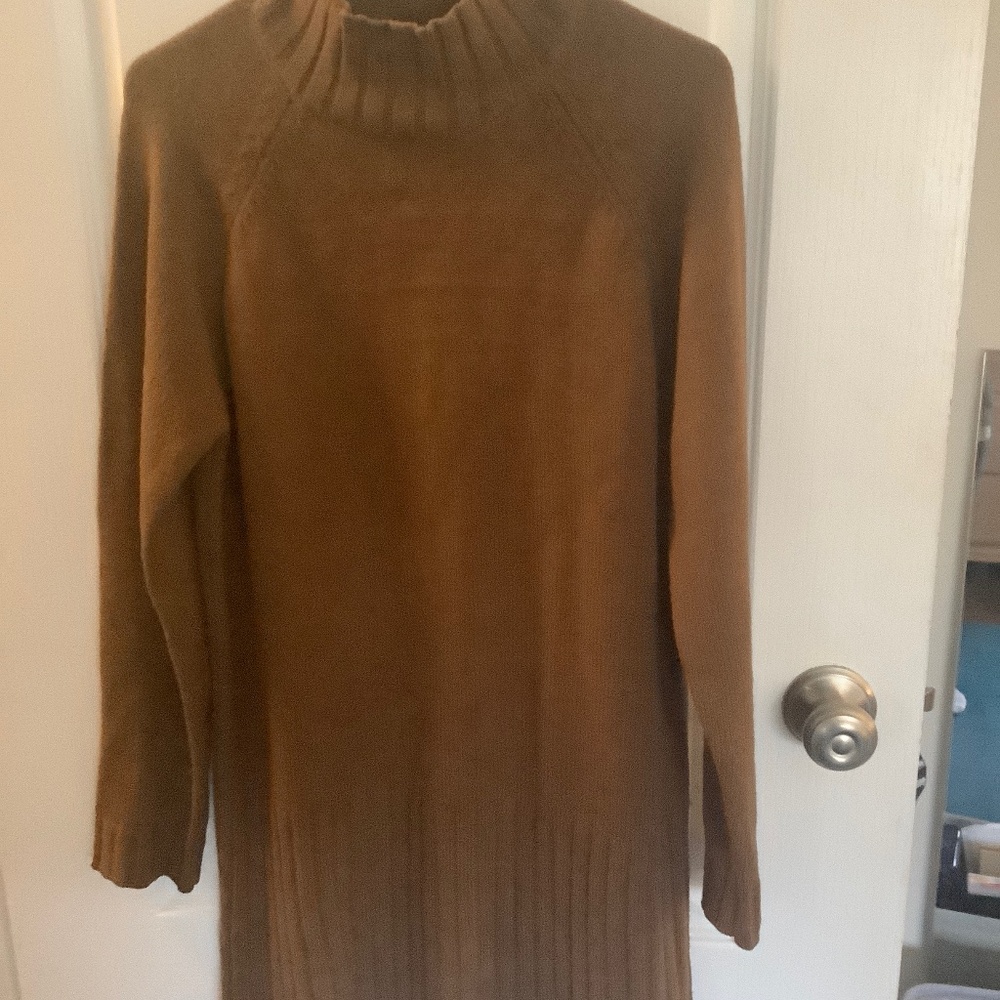 Knee length sweater dress